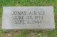 Headstone - Jonas Alfred Kale